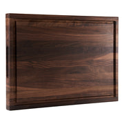 American Dark Walnut Cutting Board Wood Large 17x12x1inch, Linseed Oil Bee&Carnauba Wax Finish - Thick Wooden Cutting Boards for Kitchen with Juice Groove - Wooden Chopping Boards for Kitchen - Housewarming Gifts