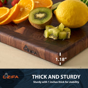 American Dark Walnut Cutting Board Wood Large Square 14x14 inch, Linseed Oil Bee&Carnauba Wax Finish - Wooden Cutting Boards for Kitchen - End Grain Cutting Board - Butcher Block Cutting Board - Housewarming Gifts