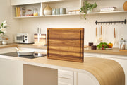 Large Cutting Board Wood Acacia - 20x15x1.6inches Thick Wooden Cutting Boards for Kitchen with Juice Groove - Wooden Chopping Boards for Kitchen Housewarming Gift Box, Natural Oil Wax Finish
