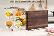 American Dark Walnut Cutting Board Wood Large 17x12x1inch, Linseed Oil Bee&Carnauba Wax Finish - Thick Wooden Cutting Boards for Kitchen with Juice Groove - Wooden Chopping Boards for Kitchen - Housewarming Gifts