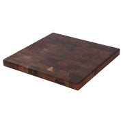 American Dark Walnut Cutting Board Wood Large Square 14x14 inch, Linseed Oil Bee&Carnauba Wax Finish - Wooden Cutting Boards for Kitchen - End Grain Cutting Board - Butcher Block Cutting Board - Housewarming Gifts