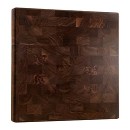 American Dark Walnut Cutting Board Wood Large Square 14x14 inch, Linseed Oil Bee&Carnauba Wax Finish - Wooden Cutting Boards for Kitchen - End Grain Cutting Board - Butcher Block Cutting Board - Housewarming Gifts